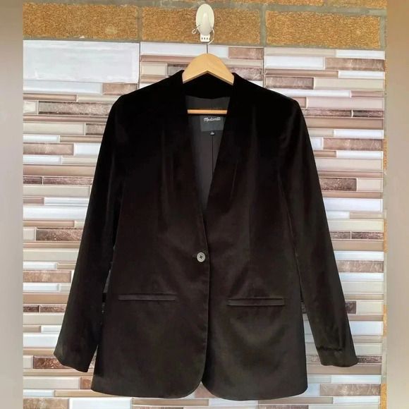 Madewell - Lauren Velvet Blazer size 8 - Picture 1 of 16